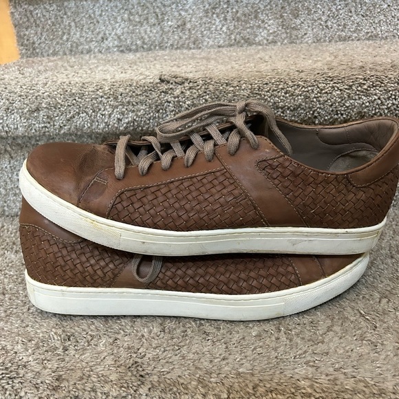 Trask woven leather sneakers business casual lace up shoes. Sz 13. Medium brown - Picture 7 of 16